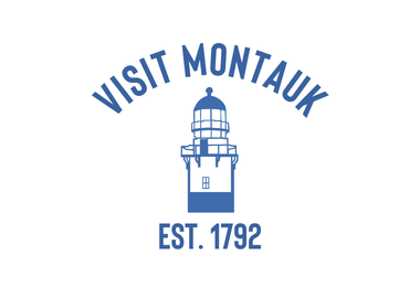 Visit Montauk blue round logo