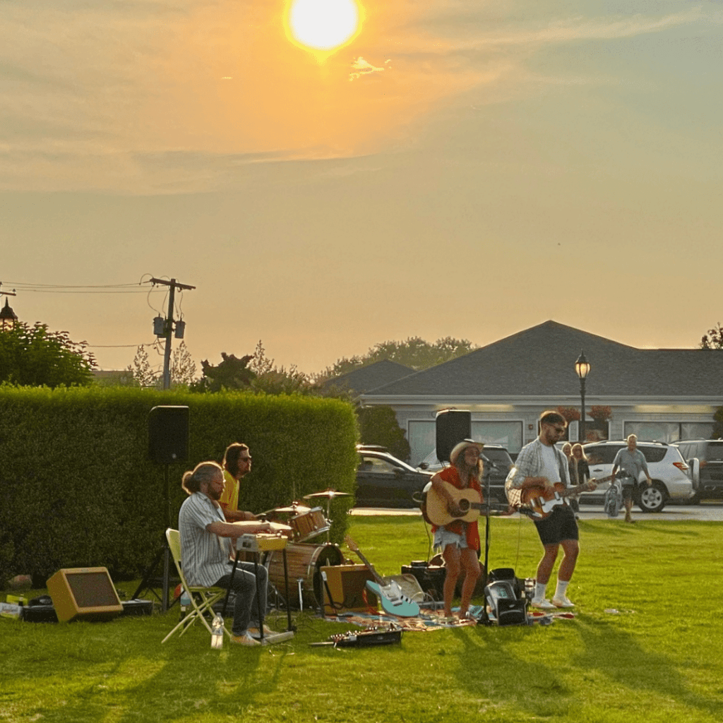 Annie Trezza and her band perform at the Monday Night Concerts on the Green in 2024