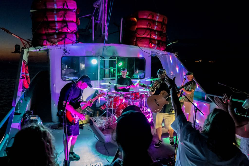 The Realm on a boat 