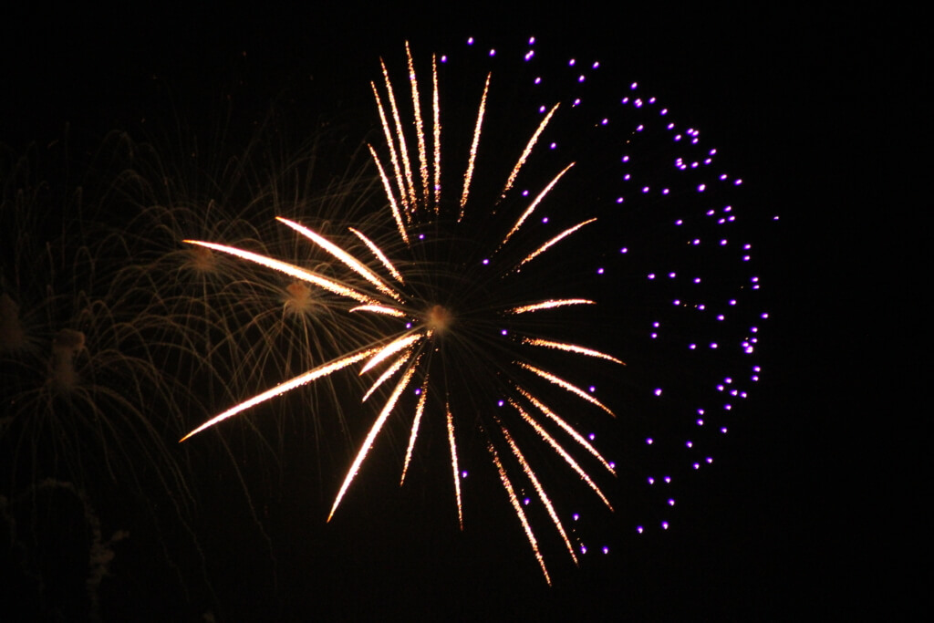 Image of blue and white firework
