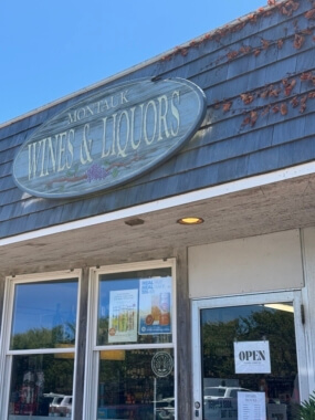 'Image of the Montauk Wines and Liquors building in Downtown Montauk