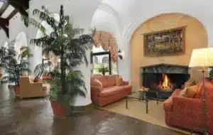 Grand Lobby Fireplace at The Montauk Manor